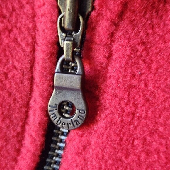 Timberland Mens Fleece Jacket Size 2X Full Zip Red Vintage 90s Y2K New w/tags - Picture 5 of 16